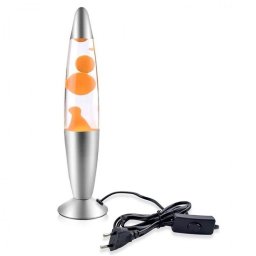 Lampa decorativa cu lava portocalie, 41 cm, 30W, alimentare la priza 220V