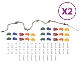 Pietre de catarat cu funie, 50 piese, multicolor GartenMobel Dekor