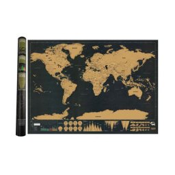 Harta razuibila a lumii 82,5 x 59,5 cm, în engleza, cu stickere si accesorii