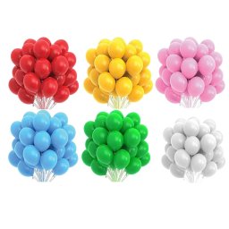Set 100 baloane din latex galbene 30 cm, ovale, pentru petrecere si decor
