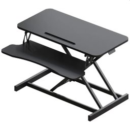 Masa de birou ajustabila Sit-Stand 14–51 cm, cu suport tastatura si slot telefon