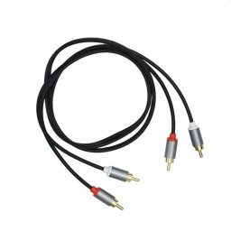 Cablu audio RCA-RCA Procart, 1 m, 2x RCA tata la 2x RCA tata, aurit