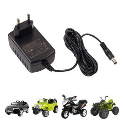 Incarcator 12V 1A pentru masinute electrice copii, Procart, negru