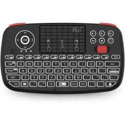 Mini tastatura wireless Rii iluminata cu touchpad si scroll, pentru PC si TV Box