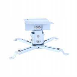 Suport videoproiector universal de tavan, metalic alb, reglaj înclinare, 15 kg