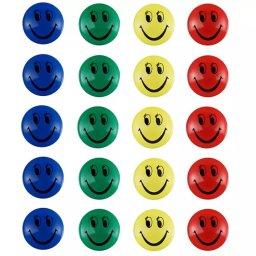 Set 5 magneti Smiley pentru tabla magnetica, 3 cm, rosu, Procart