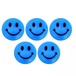 Set 5 magneti Smiley pentru tabla magnetica, 3 cm, albastru, Procart