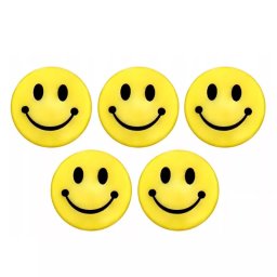 Set 5 magneti Smiley pentru tabla magnetica, 3 cm, galben, Procart