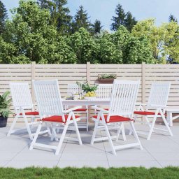 Perne scaune gradina 6 buc. rosu 40x40x4 cm tesatura Oxford GartenMobel Dekor