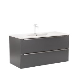 Masca chiuveta baie Leziter Vario Trim 100 cu lavoar ceramic, antracit