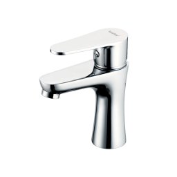 Robinet pentru chiuveta Leziter Evos, crom lucios, monocomanda, corp din alama