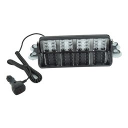 Lampa LED stroboscopica pentru parbriz 48W rosu-albastru, 16 LED-uri, 12V (S32)