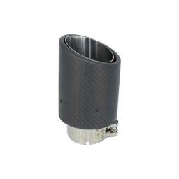 Ornament pentru toba cu carcasa din carbon mat, intrare 63 mm, cu colier inclus