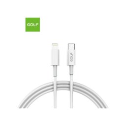 Cablu USB-C la iPhone pentru încarcare rapida 20W PD/QC, 1 m, alb (GC-81P)