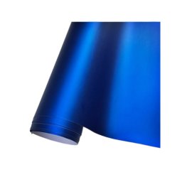 Folie auto autocolant PET premium albastru satinat crom mat 1x1.52 m, SP318D