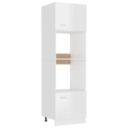 Dulap cuptor microunde “Lyon” alb lucios, 60x57x207 cm GartenMobel Dekor