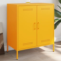 Dulap, galben mustar, 68x39x79 cm, otel GartenMobel Dekor