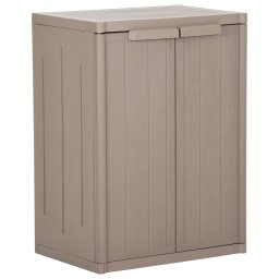 Dulap de depozitare gradina, maro, 65x45x88 cm PP aspect lemn GartenMobel Dekor