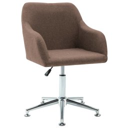 Scaun de sufragerie pivotant, maro, material textil GartenMobel Dekor
