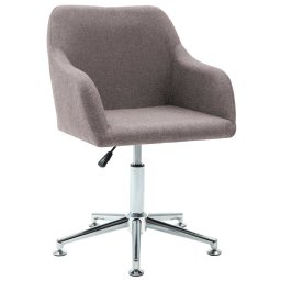 Scaun de sufragerie pivotant, gri taupe, material textil GartenMobel Dekor
