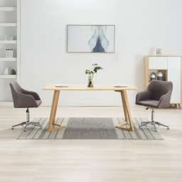 Scaune de bucatarie pivotante, 2 buc., gri taupe, textil GartenMobel Dekor