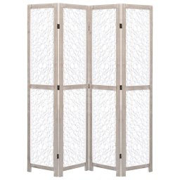 Paravan de camera cu 4 panouri, alb, 140 x 165 cm, lemn masiv GartenMobel Dekor
