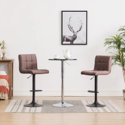 Scaune de bar, 2 buc., gri taupe, material textil GartenMobel Dekor