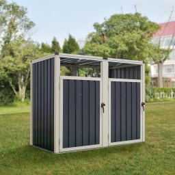Masca pubele 2x240L Tarbek din otel galvanizat antracit, 121x146x82 cm