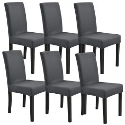 Set 6 huse elastice pentru scaune 42-53 cm, gri închis, neu.haus