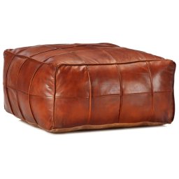 Taburet, cafeniu, 60 x 60 x 30 cm, piele naturala de capra GartenMobel Dekor