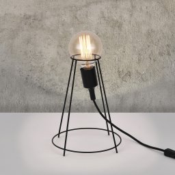 Lampa de masa Oslo din metal negru, stil industrial, 26 cm, lux.pro