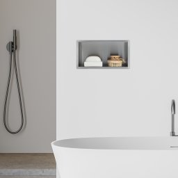 Nisa de perete incastrabila pentru baie din inox, 32x17x10 cm