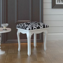 Taburet pentru dressing, negru, material textil GartenMobel Dekor