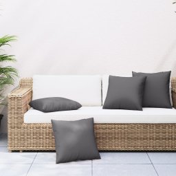 Perne decorative, 4 buc, antracit, 60x60 cm, material textil GartenMobel Dekor