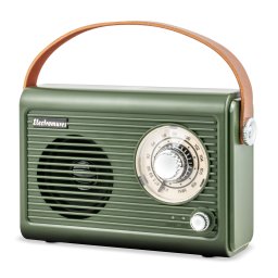 Radio retro portabil cu Bluetooth, FM si USB Electromures EM 1005 verde