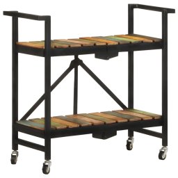 Carucior de bucatarie, 87x36x81 cm, lemn masiv reciclat GartenMobel Dekor