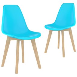 Scaune de bucatarie, 2 buc., albastru, plastic GartenMobel Dekor