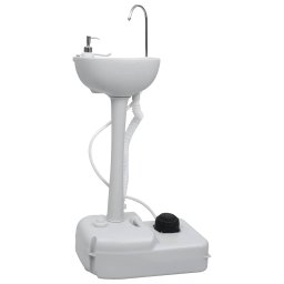 Suport lavoar portabil pentru camping, gri, 20 L GartenMobel Dekor
