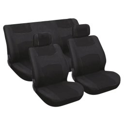 Huse scaun auto standard negre Carpoint, set 6 piese pentru autoturisme