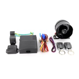 Alarma auto Carguard 001 12V cu senzor de soc si 2 telecomenzi