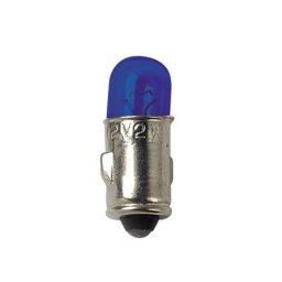 Bec bord auto BA7s 12V 2W albastru, soclu metalic, set 2 buc