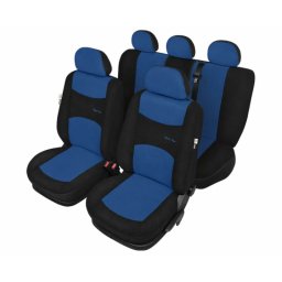 Huse scaun auto Sport Line Super L 9 piese, negru/albastru