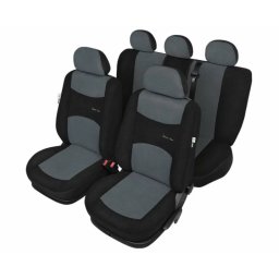Huse scaun auto Sport Line Super L, set 9 piese, negru/gri
