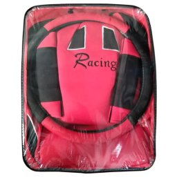 Set huse scaun auto Racing 13 piese, negru/rosu, universale