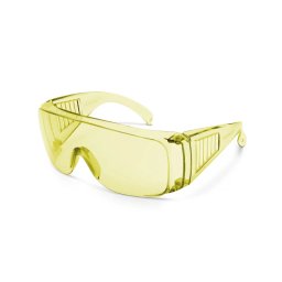 Ochelari de protectie profesionali anti-UV galbeni, cu lentile anti-zgarieturi