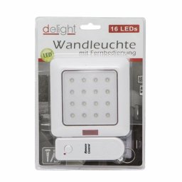 Lampa LED de perete cu telecomanda, 16 LED-uri, montaj rapid