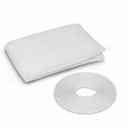 Plasa anti-tantari autoadeziva cu fermoar pentru fereastra, 150x180 cm, alba