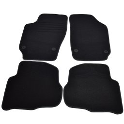 Covorase mocheta dedicate Skoda Fabia 1 2000-2007 negre, set 4 piese