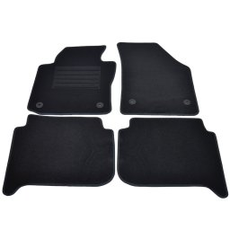 Covorase mocheta VW Touran 2003+ negre, fixare rotunda, set 4 piese