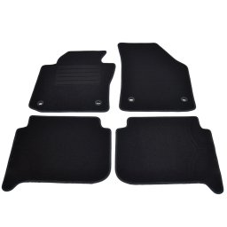 Covorase mocheta pentru VW Touran 2003- negre, fixare ovala, set 4 piese